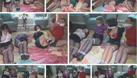 FOUR SECRETARIES BOUND, GAGGED, STRUGGLING_MP41