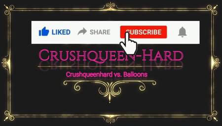 crushing balloons in sexy highheel stilettos and sandals