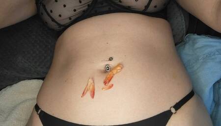 Mukbang taunting shrimp