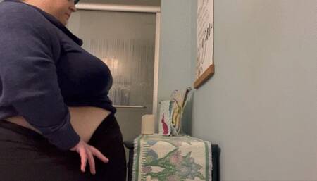 Celia Does Some Bathroom Belly Play - MP4