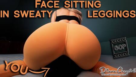 Facesitting in sweaty gym leggings 60p