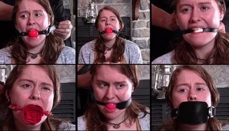 Darcy- Redhead, Multiple Ball Gags, Panel Gag, Changed Onscreen