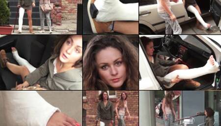 Zuzu Term LLWC Gimping and Driving Around to Project Meetings with Her Assistant (in HD 1920 X 1080)