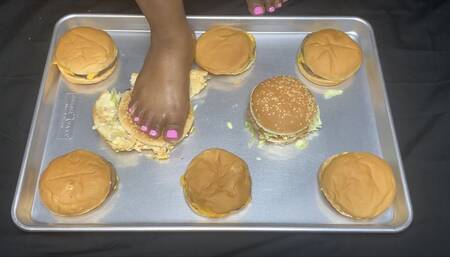Pretty Pink Toes Smashing Burgers