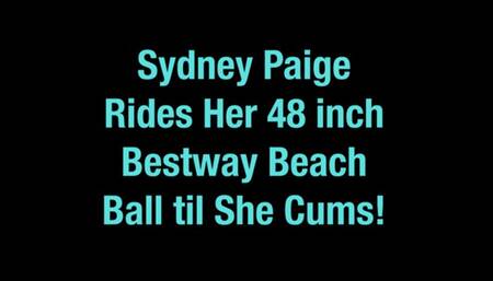 Sydney Paige Rides Her 48 Inch Bestway Beach Ball Til She Cums, 4k