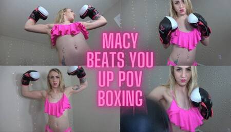 Macy Beats You Up POV Boxing - (SD)
