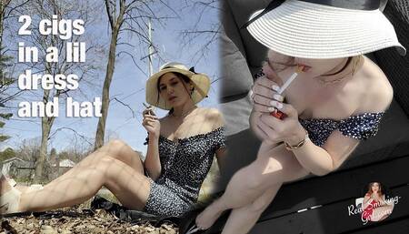 Minidress and Straw Hat - 2 Cigs, 2 Videos