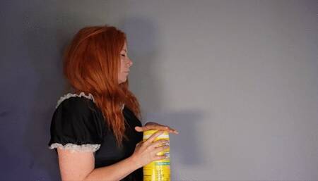 Maid's HORNY GROWTH from Magic Ring she finds! MP4 1080 Dress, Pantyhose, Bra and Thong Destruction!