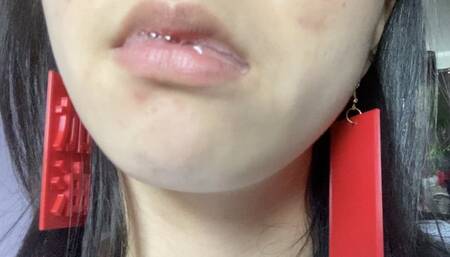 Aurora's Lips Spilling With Saliva