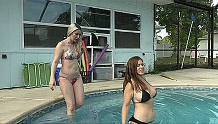 Wet Hair Swimming Pool Fun With Ivy Secrety & Sydney Paige (HD 1080p MP4)