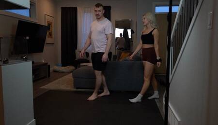 Busted and Beaten by Female Amateur Who Laughs at His Small Dick