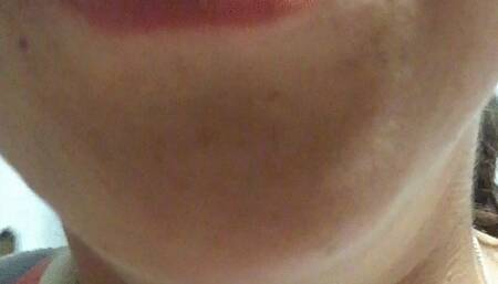 Yawning big before bed