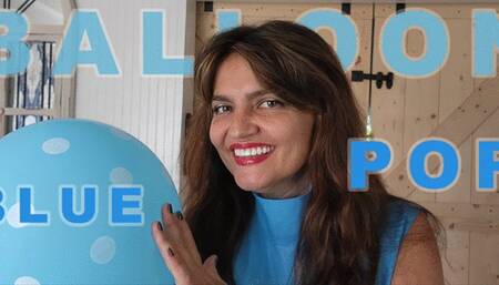 BLUE BALOON POP by Domina Paulina