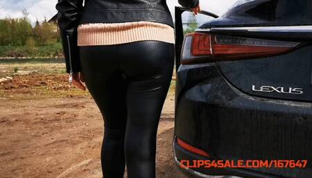 Emily brutally punishes powerful Lexus in latex leggings