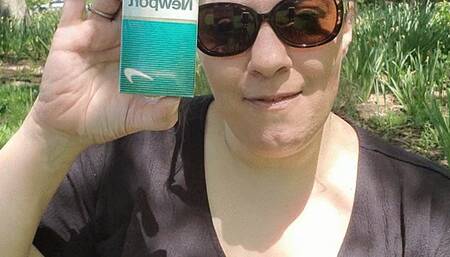 Smoking a full flavored Newport in the park for the first time!