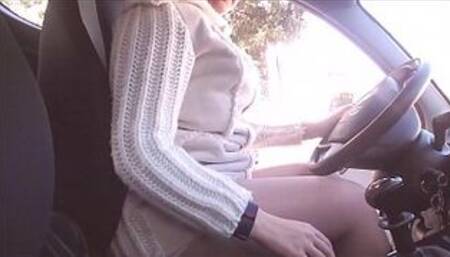 Hot cracking pedal pumping video fetish car drive