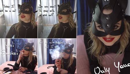 Kitten Boss (angry playful cat smokes)