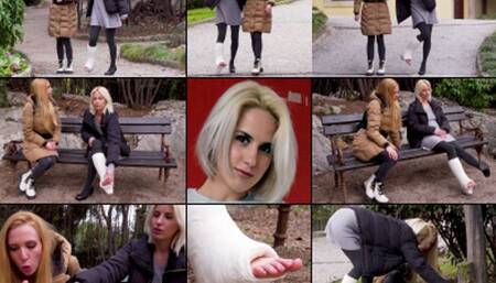 Amydouxxx SLWC a Tough Gimp in the Botanical Park with Foot Play  (in HD 1920 X 1080)