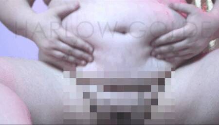 BBW Bloated Belly Hairy Pussy Play MP4