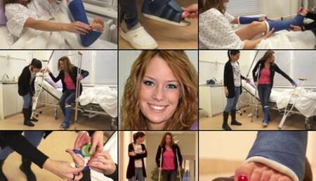 Britney SLC & SAC Hospital Checkout and Learning to Crutch  (in HD 1920X1080)