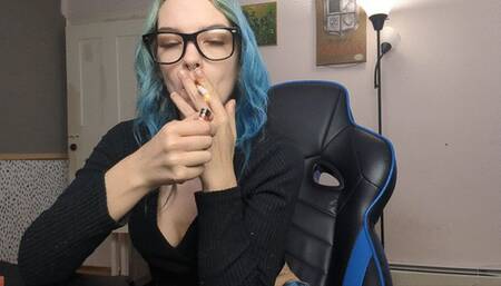 Smoking JOI Cum Countdown Sexy Nerd