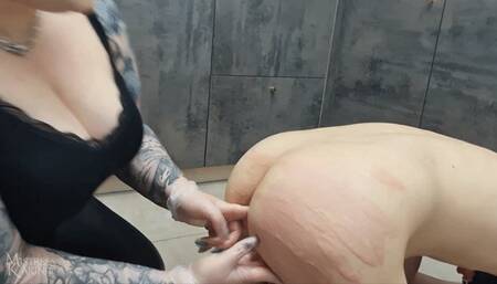 Pegging for this anal virgin