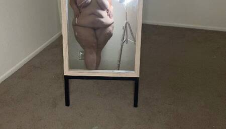 Belly Mirror Tease and Ass Spanking