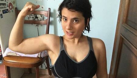 venerate me - version in sports bra and leggings