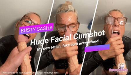 Huge Facial Cumshot with Fake Cum
