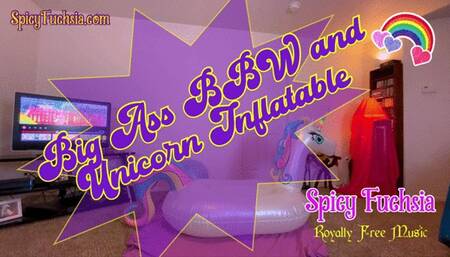 Big Ass BBW and Unicorn Inflatable