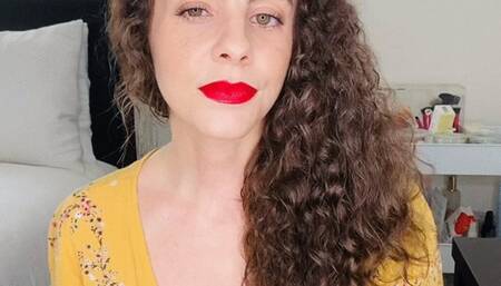 Smoking in Yellow Blouse