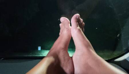 Foot Fetish JOI Countdown in the Car