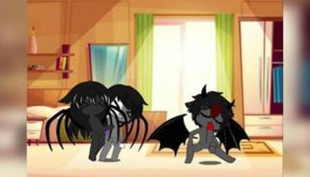 Bat boy fucks spider boy and his sister spider girl