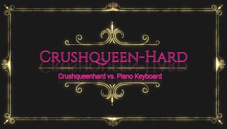 crushing a piano keyboard in 3 different sexy shoes