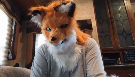 BBW Fox Gives Monster a Blowjob