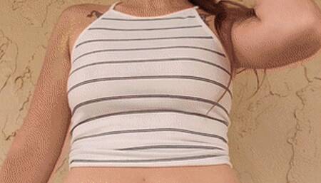 Jeans and sneakers in the rain