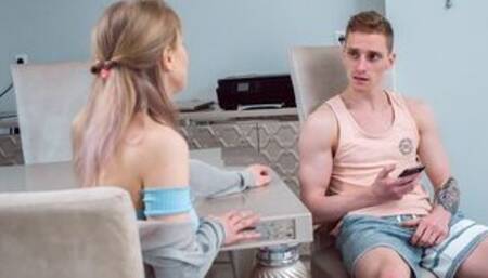 Girl Chooses Experienced Stepbro as Lover because he can help with Math