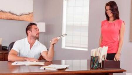 Peta Jensen fucking in the desk with her bubble butt