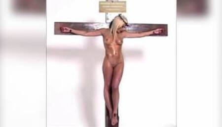 Female Jesus Crucified Naked