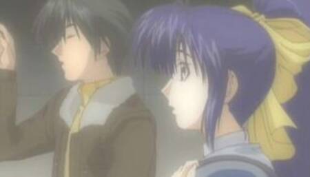 Busty hentai whore rides dick