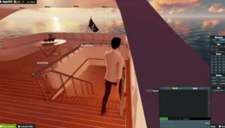 Walking around the yacht. Then going to a club.