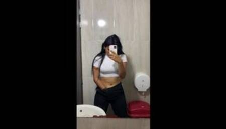 Best friend sends video in disco bathroom