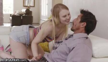 Teen Babysitter Roleplays Wife for DILF Dick