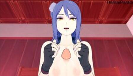 Slapping Konan's Ass Naruto Hentai