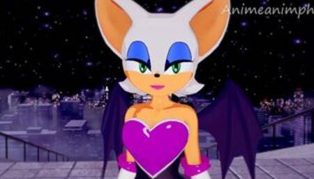 Fucking Rouge the Bat from Sonic the Hedgedog Until Creampie - Anime Hentai 3d