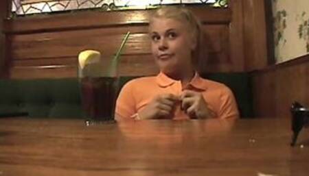 Teen in braces rubbing