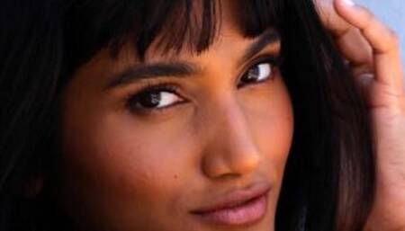 Indian MILF Angel Constance strips solo
