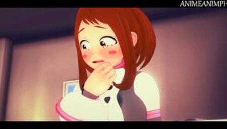 Ochaco Uraraka and Deku in their Wet Dreams - My Hero Academia 3d Hentai Animation