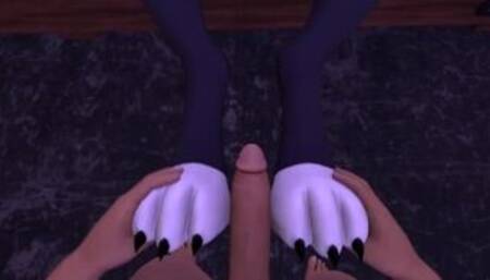 Cum on Feet Loona Does a Footjob White Guy HELLUVA BOSS SFM
