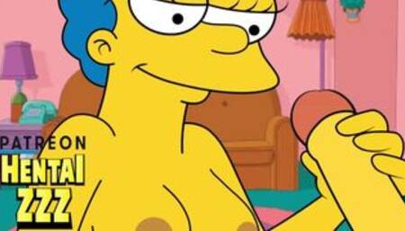 A HANDJOB WHILE HOMER IS NOT AT HOME (THE SIMPSONS)